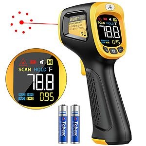 [Prime] Vesogy Infrared Thermometer Temperature Gun w/ Adjustable Emissivity (-58°F ~932°F) & Max-Min Measure  $5.69 + Free Shipping